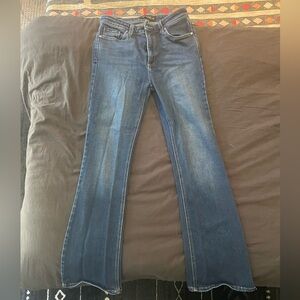 Boot cut dark jean